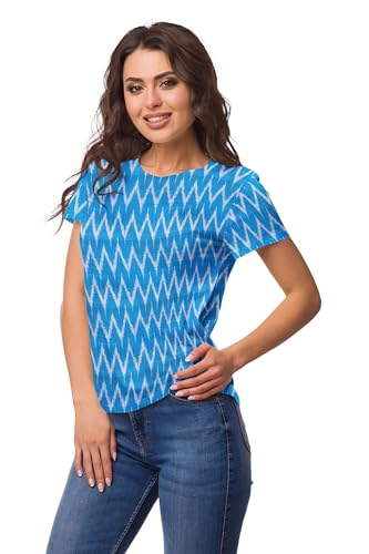 Image of Chalostore Cotton Pochampally ikat unstitched blouse, Kurthi, long frock fabric material for women (1 meter, 2 meters & 3 meters)