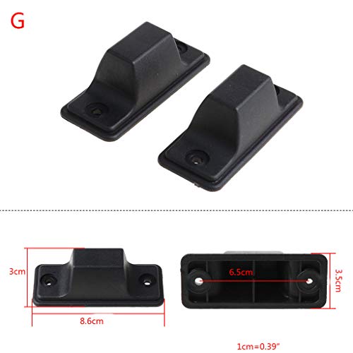 Image of 1Pair Replacement Plastic Stud Luggage Feet Pads for Luggage Bags Suitcase Stand Feet - L#, L# Black