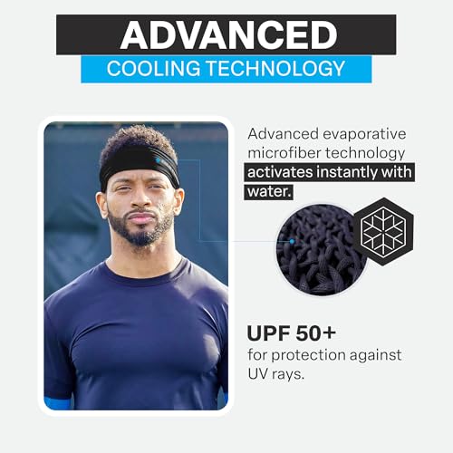 Image of COLD FACTOR Cooling Headband for Women and Men - UPF 50+ Advanced Evaporative Comfort, Instant Cooling Sweatband for Outdoor Sports, Fitness, Yoga, Hiking, Running, and Workout