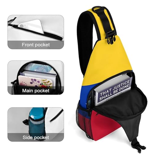 Mochila tipo sling bandera de Venezuela para trekking y uso casual miniatura 4