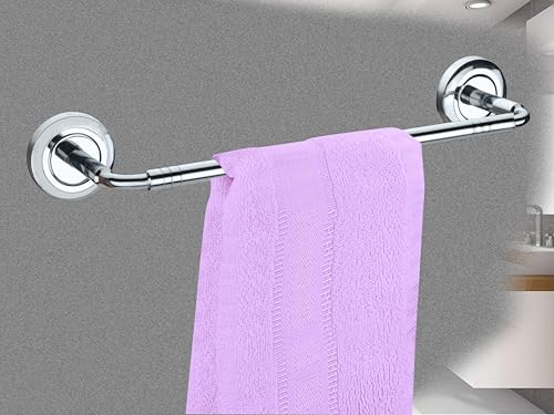 Image of Premium Towel Rod Chrome Finish Bathroom Accessories Hanger (Stainless Steel) Teel Towel Rod /Towel Rack for Bathroom /Towel Bar /Hanger /Stand /Bathroom Accessories (Pack of 1, 12 Inch Shape 1)