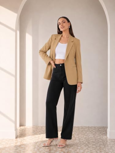 Image of SaintX Women's Premium Formal Blazer | Fully Lined | Regular Fit | 4-Way Stretchable Ultra-Light Fabric | Fashion-Forward | Office /Meetings (WB01)