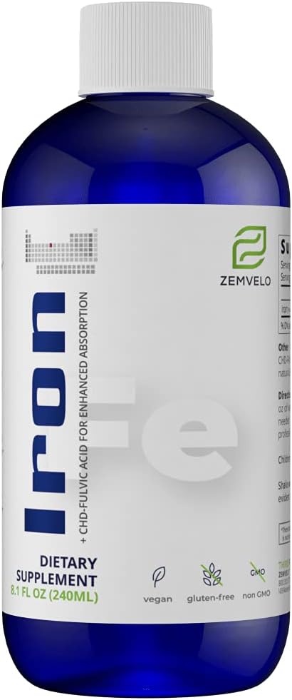 Liquid Ionic Iron Supplement | Iron Deficiency | Hormone Support | Energy Support | Encourage Healthy Muscles