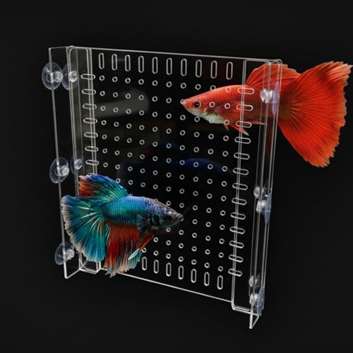 Fish Tank Divider for 15/20 Gallon Long Aquariums 11.2x11 Acrylic Adjustable Separator with Suction Cups