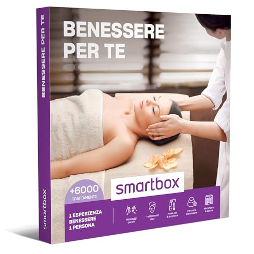 Smartbox - Cofanetto regalo Benessere per te - Idea regalo per ogni occasione - Un'esperienza relax per 1 persona