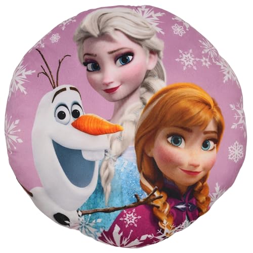 sarcia.eu Frozen WEICHE Dekoratives, Velours rundes Kissen für das Kinderzimmer 35cm Oeko-TEX (E)