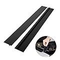 Silicone Kitchen Stove Gap Covers, Kitchen Counter Gap Anti-Slip Non-Tacky Filler Seals Spills Between Counter, Stovetop, Oven, Washer, heat-resistant?Set of 2 (25 Inches, Black) by liboyixi