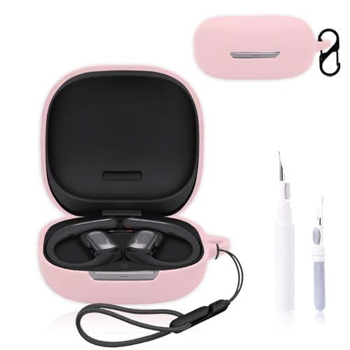 NOUKAJU Shokz OpenFit Pro�P�[�X�J�o�[�A�C���z���ی�J�o�[(�J���r�i+�X�g���b�v+�N���[�j���O�y���t��)�����h�~�A���h�~�A�ϏՌ��AShokz OpenFit Pro�p�P�[�X(�s���N)