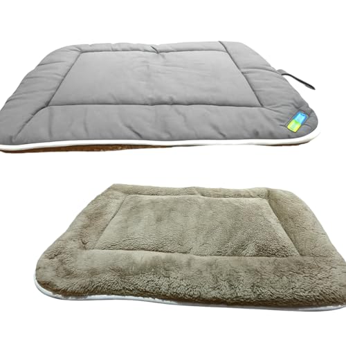 Image of Paw Fects Outdoor Sleeper Cushion Reversible Dog Bed Waterproof Washable Durable Water Resistant Portable and Camping Travel Pet Mat (Grey, S)
