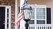 Gama Sonic Outdoor Solar Post Light, Black Aluminum, Royal Bulb, Beveled Glass, Single Lamp with 3-inch Fitter for Lamp Posts Warm White LED, 98B012 (Upgraded Panel and Battery)