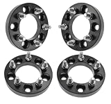1' 5x4.75 to 5x4.5 Wheel Adapters - Change Bolt Pattern, Convert 5x120 to 5x114.3-1 Inch (25mm), 12x1.5 Studs - Set of 4 - Black