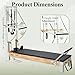 PAETA Pilates Reformer, Wooden Reformer Pilates Machine with Tower & Mat, Pilates Equipment for Home Workout and Studio, Includes Sitting Box, Jumpboard