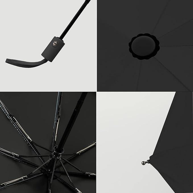 Image of Umberalla Automatic Open Travel with Wind Vent,Umbrella big size for men, Umbrella for girls, Umbrellas for rain,Windproof Umberalla Large for Man,Women (Light Black)