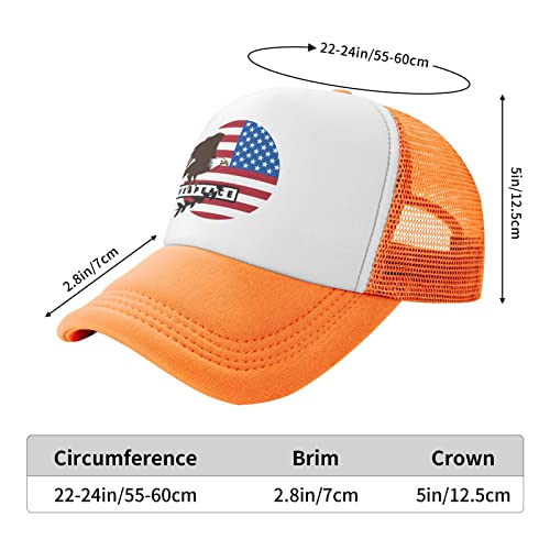 Men's Baseball Caps- Look Again Trucker Cap Orange #TOP5
