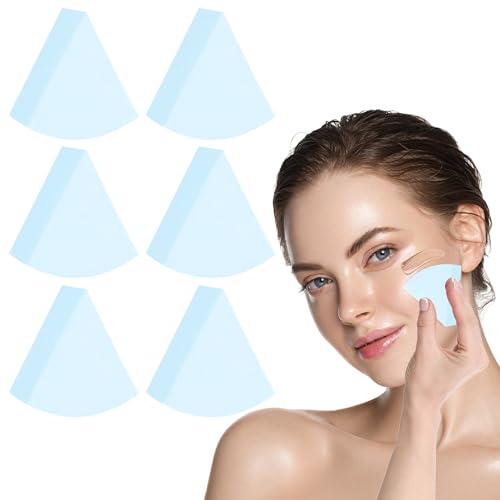 6 esponjas de maquillaje, mini esponja de maquillaje, esponjas de pintura facial lavables, esponja de licuadora de belleza triangular para base, crema líquida, corrector (azul)