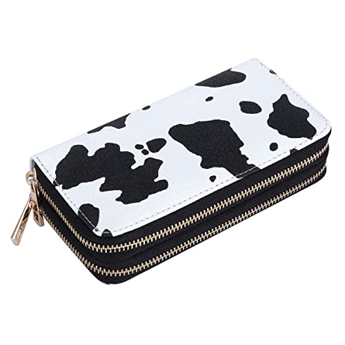 Image of XEYOU Double Zipper Long Clutch Wallet Cellphone Wallet for Women with Removable Wristlet Strap for Credit Card, Cash, Coin, Bill