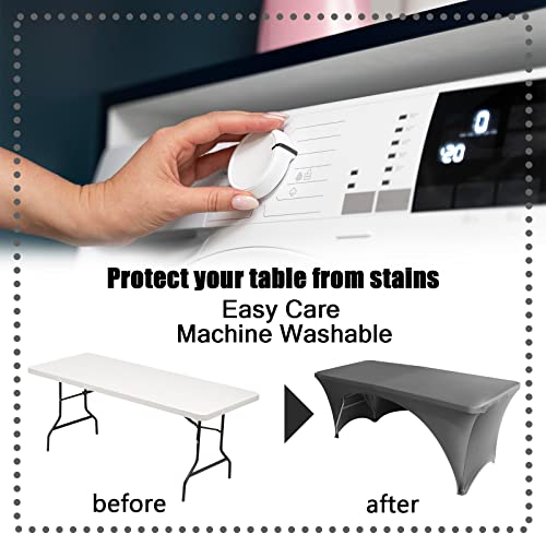 Nappe extensible 1.8m en élasthanne avec dos ouvert pour table rectangulaire