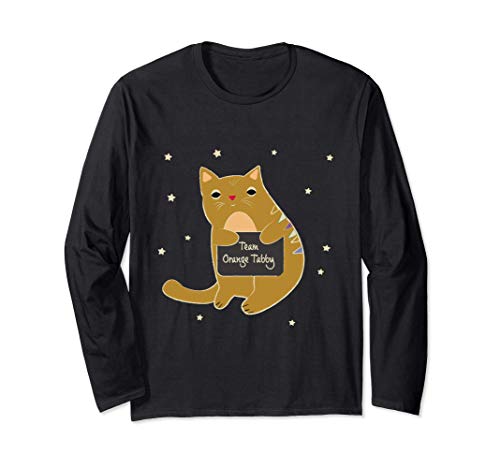 Tabby Cat Lovers Cat sostiene el tablero de tiza: Team Manga Larga