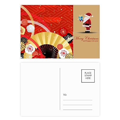 Cartes postales pliantes Sakura Père Noël en papier premium pour correspondance