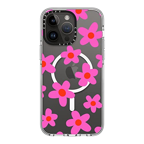 Coque transparente pour iPhone 14 Pro Max CASETiFY motif fleurs rétro rose - 3
