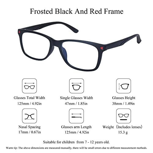 Image of SooGree Blue Light Glasses for Kids Blue Light Blocking Glasses for Teen Boys Girls,Computer Screen Gaming TV Phone