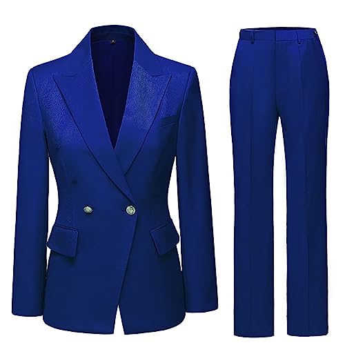 YUVUXE Women's Classic Fit Pink Solid Polyester Business Suit Set - Blazer & Pants - Working Women, Business Professionals