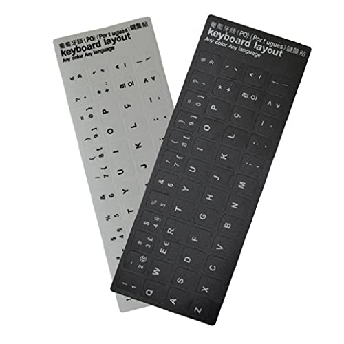 TOSSPER Portugués Teclado Etiqueta Adhesiva De Plástico Portugués Pegatinas De Teclado para Ordenador Portátil del Ordenador