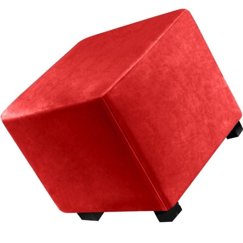 Hoowarm Ottoman Covers Elastic Luxury Footstool Protector Slipcover 40x40/45x45/50x50cm Square Ottoman Slipcovers Jacquard Soft Stool Covers for Living Room (Color : #31, Size : 40x45cm/15.7x18)