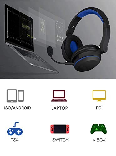 Oonol Headphones With Noise Cancelling Mic,Over Ear Bass Surround Sound Gaming Headset With Wire For Game,On-Line Class, Computer,Cell Phone,Call Center, Office,Skype,22 H Talk Time (Black) #TOP5