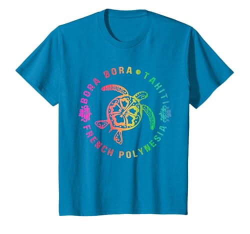 Polynésie Française Bora Bora Tahiti Hibiscus Tortue T-Shirt