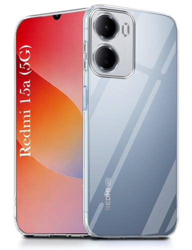 Image of Jkobi Silicone Back Cover Case for Redmi 15A 5G (Clear Shockproof Case with Camera Protection | Soft and Flexible | Transparent)