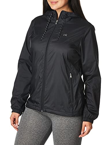 Calvin Klein Womens Zip Front Windbreaker (XX-Large, Black)2