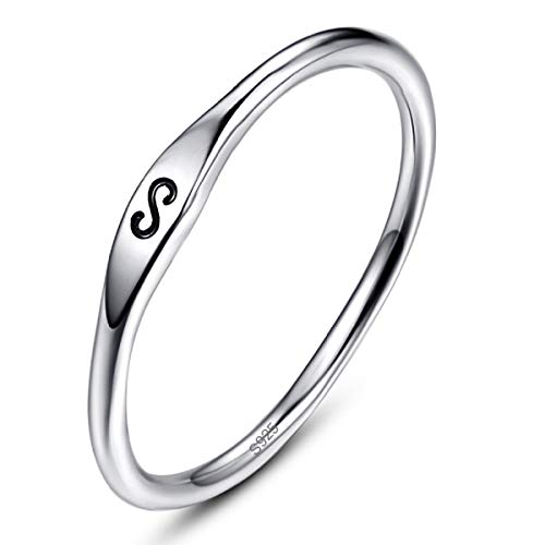 2MM 925 Sterling Silver Stacking Rings Minimalist Thin Ring Eternity Wedding Bands for Women Size 6-10