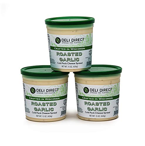 image for Deli Direct Roasted Garlic Cheese Spread for Crackers, Cheese Dip for 