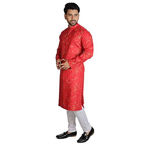 Image of RIGAL Men's Magic Printed Kurta Pyjama Set stylish sadra pajama