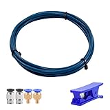 Capricorn 1M PTFE Bowden Tubing for 1.75mm Filament with PTFE Teflon Tube Cutter + Upgraded PC4-M6...