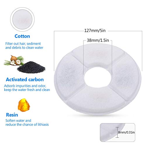 Filtro de carbono activado para fuente de agua para gatos pack 4 miniatura 4
