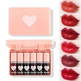 ZARICS 6 Colors Lip Tint Stain Set, Plumping Lip Gloss Watery Lip Tint Moisturizing Lip Oil, Korean