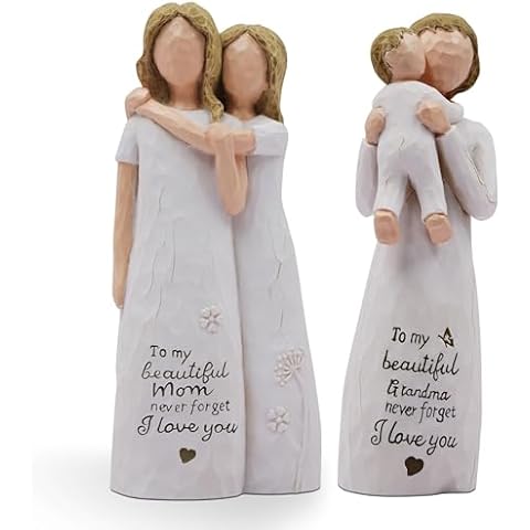 AcowSpt Mom Birthday Gifts from Daughter, Grandma Gifts, Sculpted Hand-Painted Figurine Cover