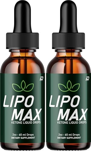 Lipo Max Liquid Drops LipoMax Natural Liquid Dietary Natural Blend Supplement (2 Pack 2 Month Supply)