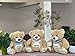 KIDDI-MEDIA Teddy Bär mit Name & Geburtsdatum Bestickt/Geschenk zur Taufe Geburt/personalisiert 30 cm (Halstuch: Rosa (MÄDCHEN)
