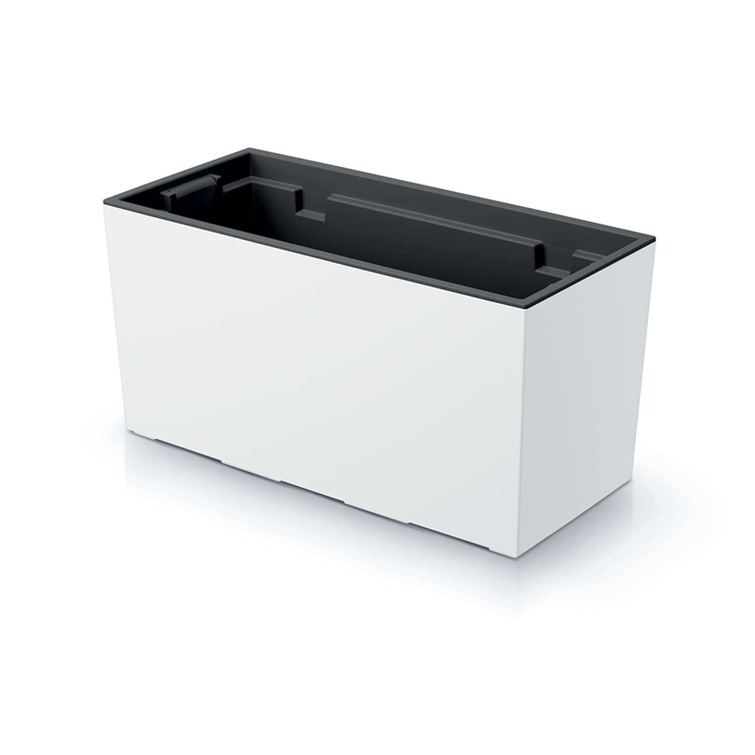 Prosperplast Urbi Case Planter for Balcony, Dimensions (mm) 395 x 185 x 195, White