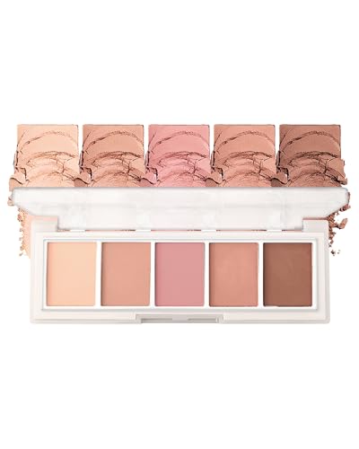 Paleta de Sombras de Ojos Mate, 5 Colores, Marrón Rosa Nude, Resistente al Agua, Paleta de Sombras de Ojos de Larga Duración, Fórmula Pigmentada de Terciopelo, Maquillaje Portátil de Viaje-04