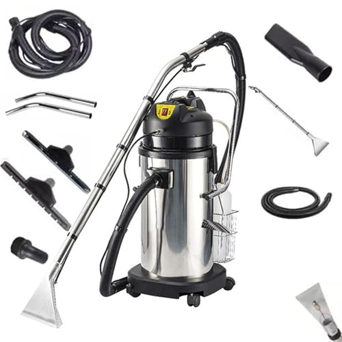BEESOM Lava Aspiradora,Aspiradora Industrial 3000w,40L Multiusos Limpieza Vapor Aspiración,Acero Inoxidable,para Alfombras Pisos Tapicerías Comerciales 60L