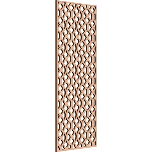 Image of Resort Decorative Pierced Fretwork Wood Wall Panels, 11 3 /8 inchW x 29 3 /8 inchH x 1 /4 inchT, Alder