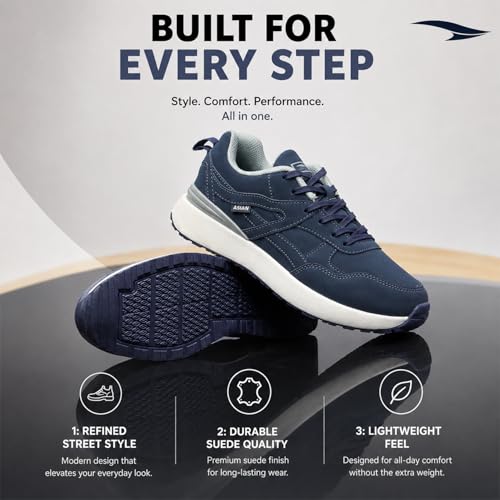 Image of ASIAN Toronto-03 Sneakers for Men with Premium Suede Upper, Soft Cushioned Midsole, Stylish Everyday Design, Durable Outsole, Ideal, Travel & Casual Outings