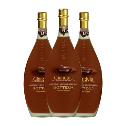 Crema de Licor Gianduia Bottega Botella Medium 50 cl (Caja de 3 Botella Medium de 50 cl)
