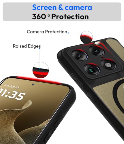 Image of KAPAVER Essential Back Cover Case Compatible with Moto Signature - Magnetic Black (PC+TPU) (Moto Signature - Magnetic Black)