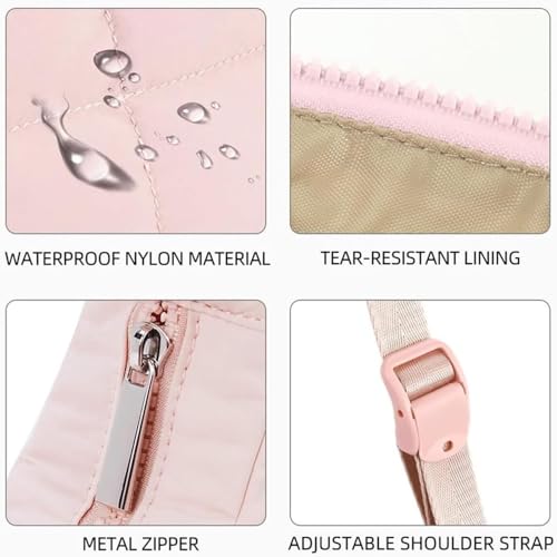 Bloomr Bag, Puffer Crescent Shoulder Bag for Women, Adjustable Nylon Quilted Shoulder Purses Shoulder Strap Waterproof4