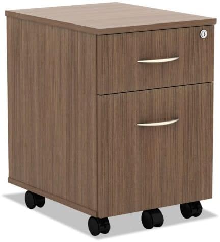 ALE Valencia Series Mobile Box & File Pedestal Modern Walnut